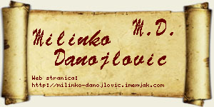 Milinko Danojlović vizit kartica